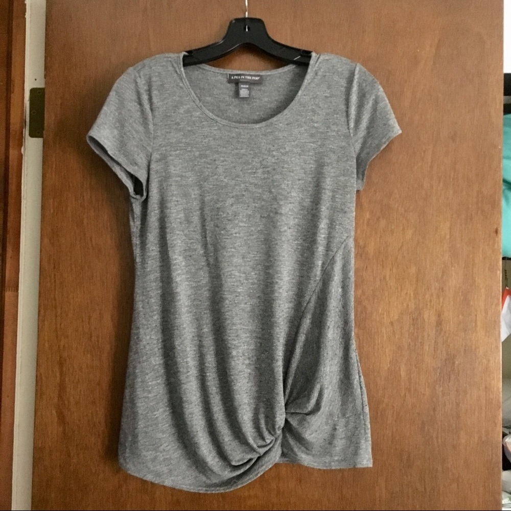 Heather gray maternity top
